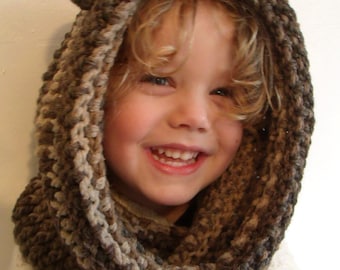 Crochet Bear Snood Hood with Ears INSTANT DOWNLOAD PDF from Thomasina Cummings Designs