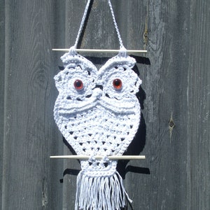 Crochet Owl Hanger in Macrame Style INSTANT DOWNLOAD PDF from Thomasina Cummings Designs image 4