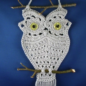 Crochet Owl Hanger in Macrame Style INSTANT DOWNLOAD PDF from Thomasina Cummings Designs image 3