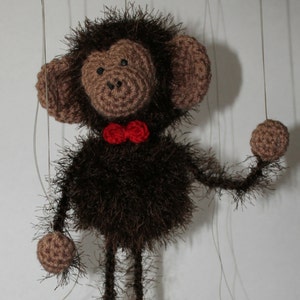 Crochet Dancing Monkey Puppet Toy  - INSTANT DOWNLOAD PDF From Thomasina Cummings Designs