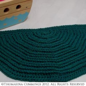 Crochet Half Circle Rug or Mat INSTANT DOWNLOAD PDF from Thomasina Cummings Designs