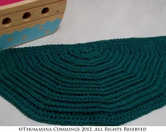 Crochet Half Circle Rug or Mat INSTANT DOWNLOAD PDF from Thomasina Cummings Designs