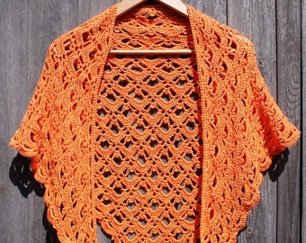 Crochet Lacy Triangular Shawl pattern - INSTANT DOWNLOAD PDF from Thomasina Cummings Designs