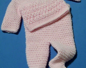 Crochet Footed Trousers & Jumper Set INSTANT DOWNLOAD PDF from Thomasina Cummings Designs
