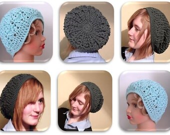 Crochet Hat - Cable and Eyelet Design - INSTANT DOWNLOAD PDF from Thomasina Cummings Designs