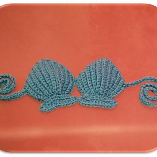 Crochet Shell Bikini Top  Photo Prop INSTANT DOWNLOAD PDF by Thomasina Cummings Designs