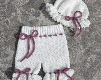 Crochet Frilly Pantaloons and Mob Cap NSTANT DOWNLOAD PDF from Thomasina Cummings Designs