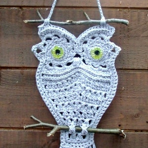 Crochet Owl Hanger in Macrame Style INSTANT DOWNLOAD PDF from Thomasina Cummings Designs image 2