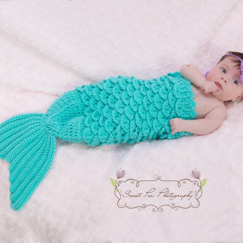 Crochet Mermaid Tail & Headband Prop INSTANT DOWNLOAD PDF from Thomasina Cummings Designs