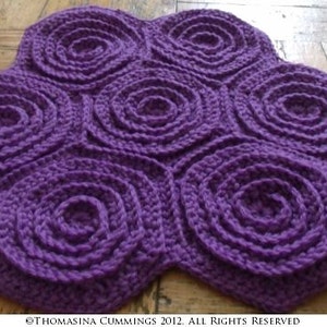 Crochet Hexagon Spiral Motif for making blankets or bags, runners or throws, etc INSTANT DOWNLOAD PDF from Thomasina Cummings Designs image 5