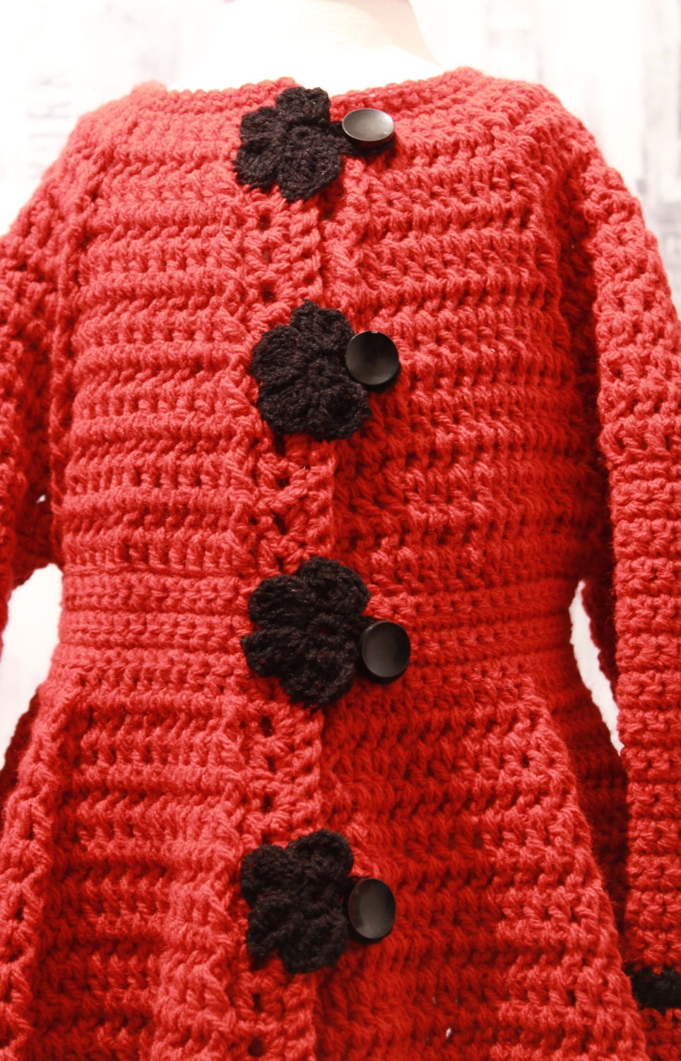 Crochet Jacket With Full Skirt INSTANT DOWNLOAD PDF From Etsy