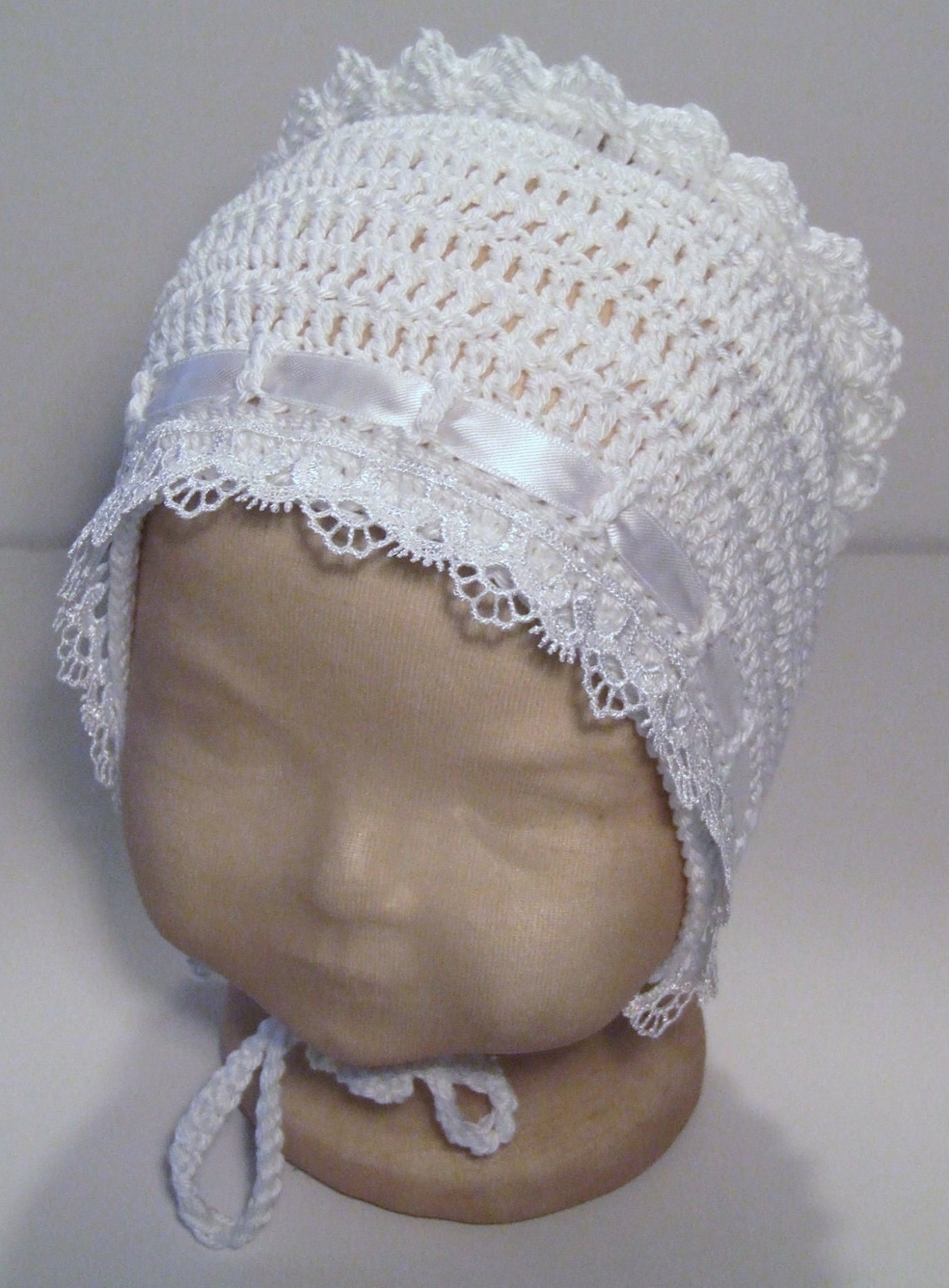 Crochet Baby Bonnet With Frills Bobbles Flowers & Trims - Etsy