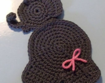 Crochet Elephant Applique Patch Trim INSTANT DOWNLOAD PDF from Thomasina Cummings Designs