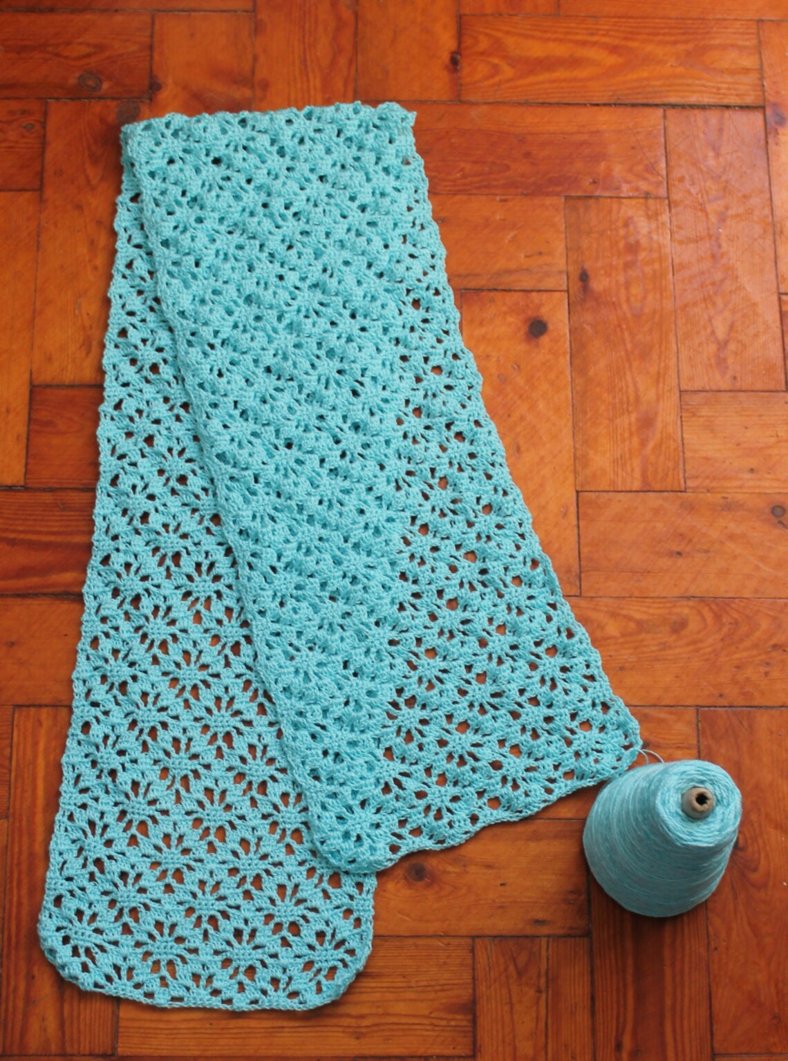 Crochet Summer Scarf With Lace Pattern INSTANT DOWNLOAD PDF by ...