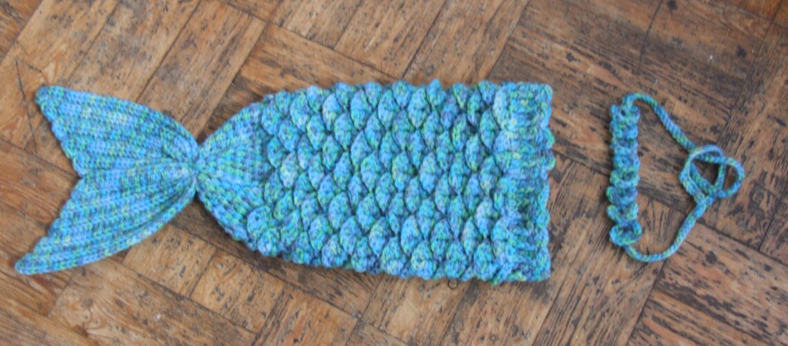 Crochet Mermaid Tail & Headband Prop INSTANT DOWNLOAD PDF From Etsy