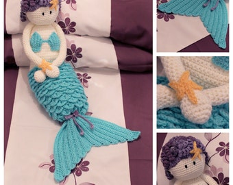 Crochet Mermaid Nightie Case or Doll INSTANT DOWNLOAD PDF from Thomasina Cummings Designs