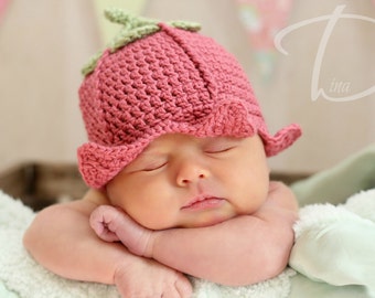 Crochet Flower Fairy Hat Photo Prop INSTANT DOWNLOAD PDF from Thomasina Cummings Designs