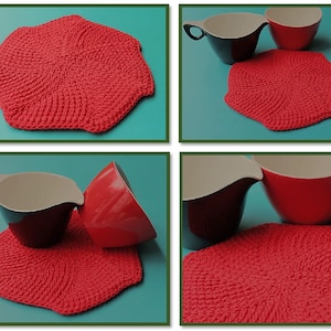 Crochet Spiral Potholder (Tunisian Crochet) PDF DOWNLOAD by Thomasina Cummings De