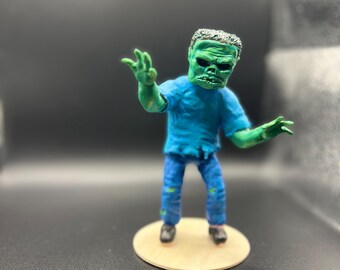 Op Minecraft-film zombie geïnspireerde handgemaakte figuur | Verzamelobject fanart