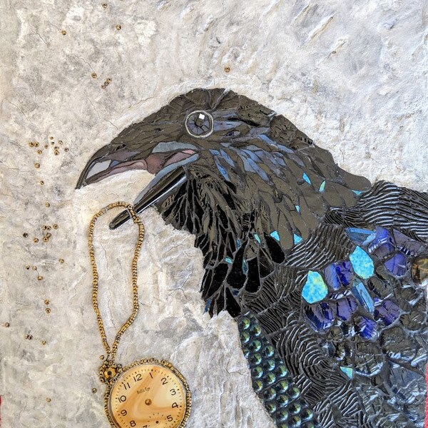 The Thief - Raven  Mosaic Art OOAK