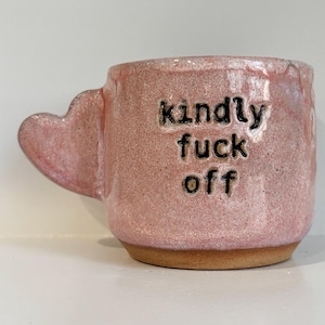 Handmade Stoneware Pottery Mug – Sassy Stamped Ceramic Coffee Cup