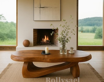 Eterna Flow Coffee Table, Organic Modern Living Room Furniture