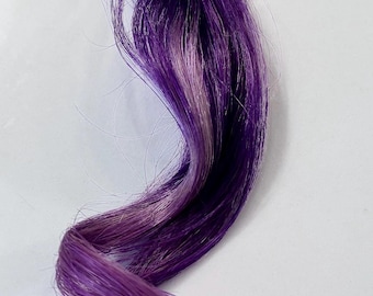 10 inch Artemis Purple clip in human hair extensions.