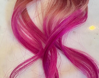 12 inch Ambrosia Nectar double clip Human Hair extension                                       16.00+