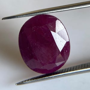Natural Pink Ruby Oval, 14x12mm Indian Ruby, 10Ct Faceted Gemstone for Bold Designer Jewelry