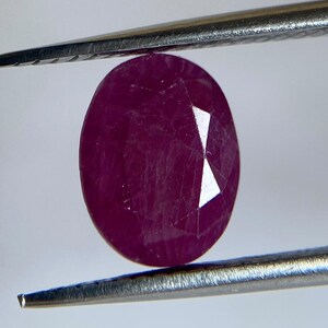 Natural Ruby Lot, 8x6mm Oval Faceted Gems, 6.4Ct Total, Pink-Red Color