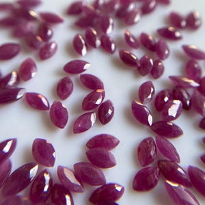 Natural Pink Ruby Marquise Gemstones, 6x3mm Faceted Loose Stones (10ct Lot)
