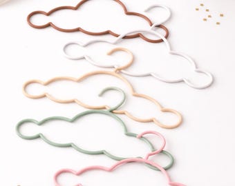 Juego de 10 perchas con forma de nube para armario de bebé y niños – Organizador de guardería que ahorra espacio – Perchas estéticas impresas en 3D