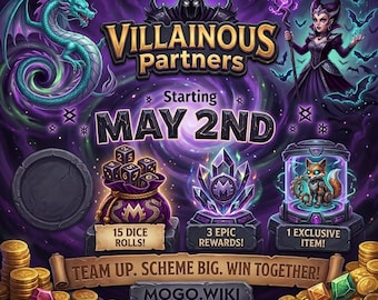 Evento de socios villanos de Monopoly Go / 80.000 puntos con coste total / Totalmente garantizado