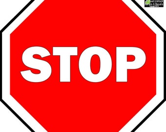 Stop Sign Wall Decal