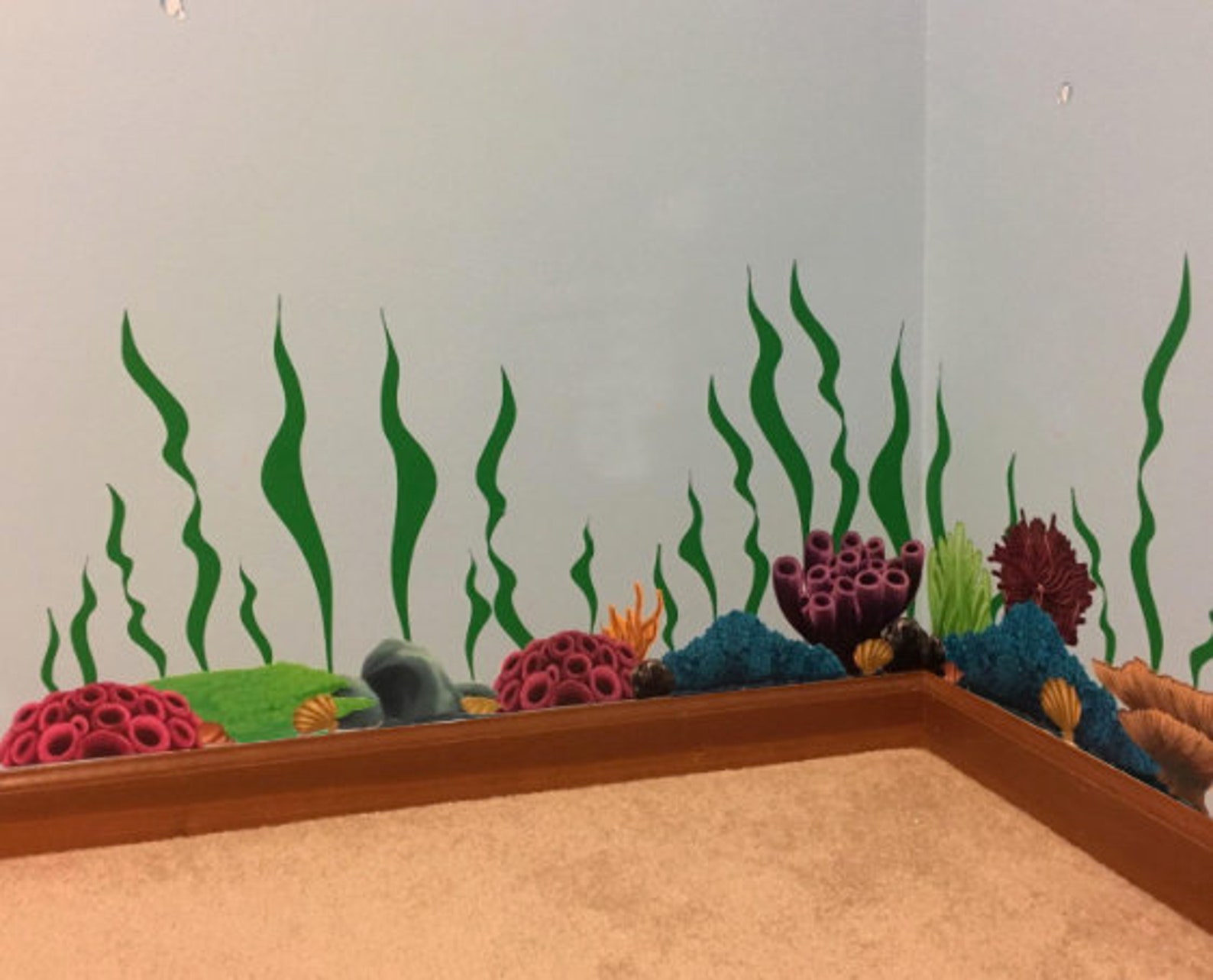Coral Seaweed Wall Decals, Undersea Ocean Wall Stickers for Kids