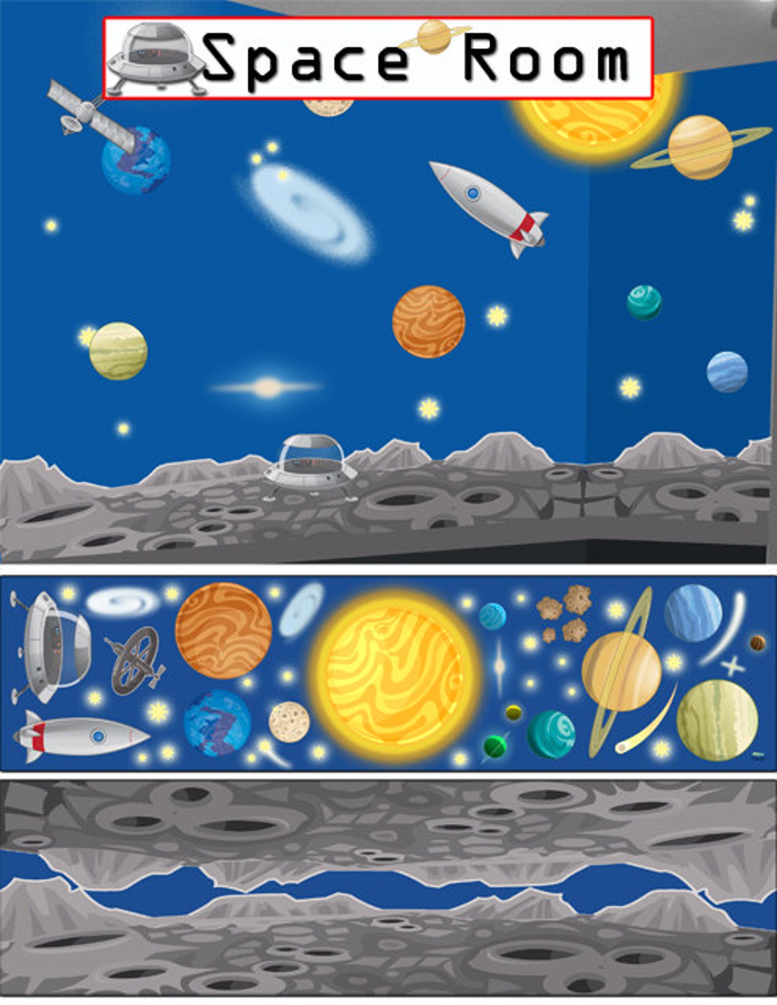 Wall Decals Astronomy Space Wall Stickers Etsy