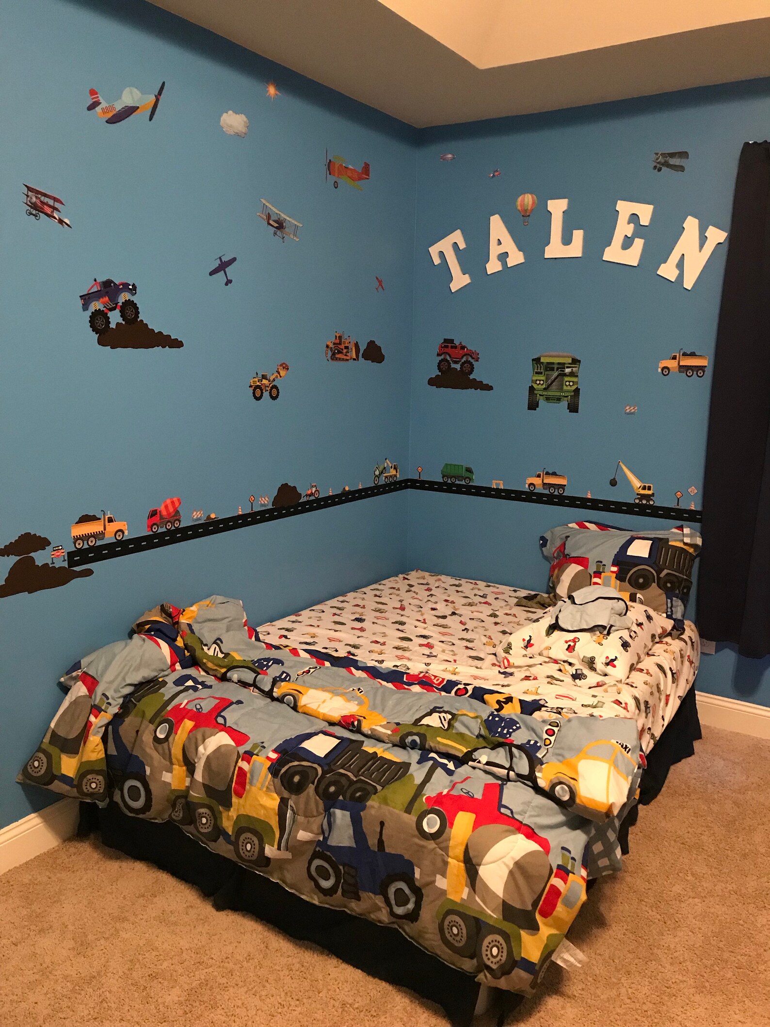 Truck & Construction Vehicle Wall Decalskids Wall Decor Etsy