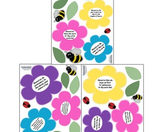 Beatitudes Wall Decals ~Blessed are the... Matthew 5:3-10 Kids Christian Wall Stickers
