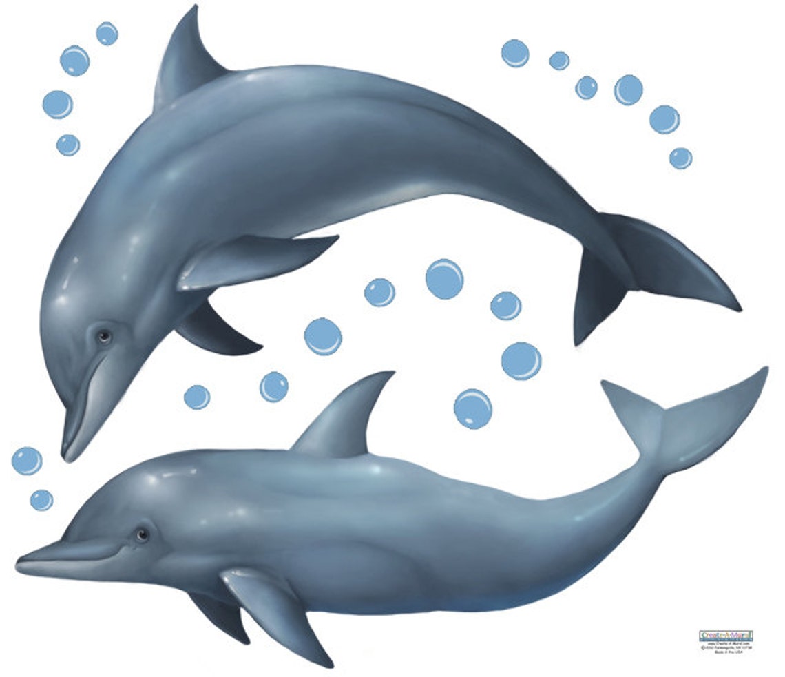 Dolphin Wall Mural Decals Etsy