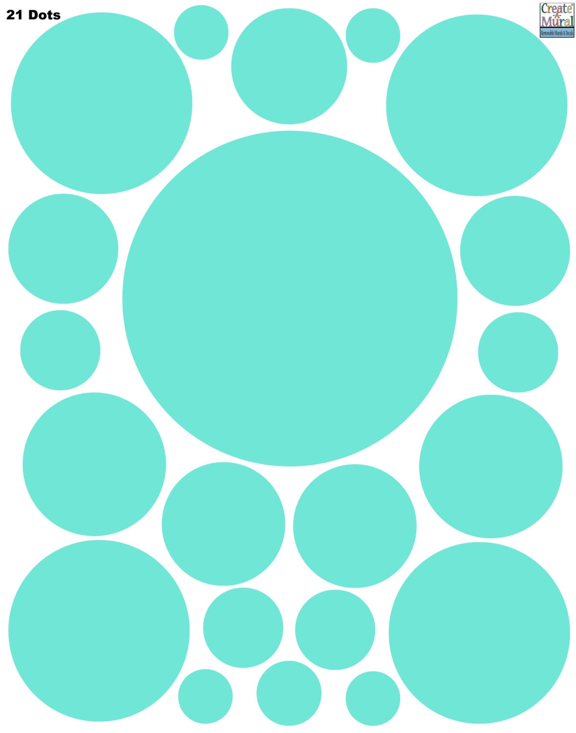 Mint Green Wall Dot Decals Etsy