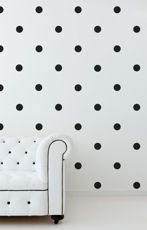 Black Polka Dot Decals Etsy