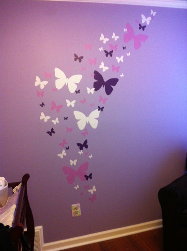 Butterfly Wall Decals LLW Girls Room Wall Decor Decals Kids Etsy