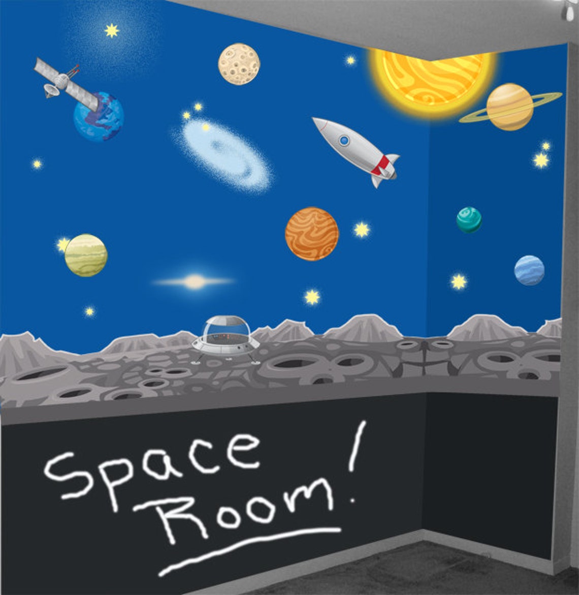 Wall Decals Astronomy Space Wall Stickers Etsy