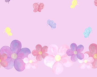 Ragazze Stickers, fiori pastelli e Butterfly Stickers murali