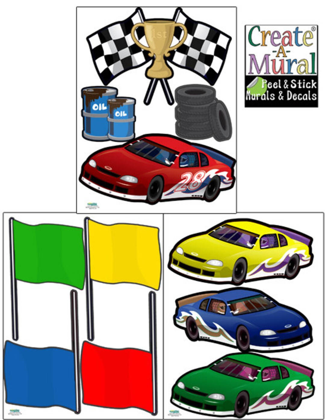 Boys Wall Stickers Race Car Wall Decals Boy Room Decor Etsy