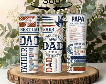 Vaso térmico para el Día del Padre, taza de café "Dad Ever", de acero inoxidable con aislamiento (591 ml)