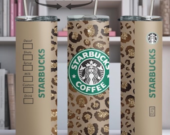 Leopard Print Tumbler | 20oz Stainless Steel Starbucks Inspired Cup