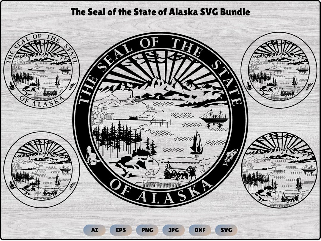 Alaska State Seal SVG | Alaska Seal Vector File | State of Alaska Logo ...