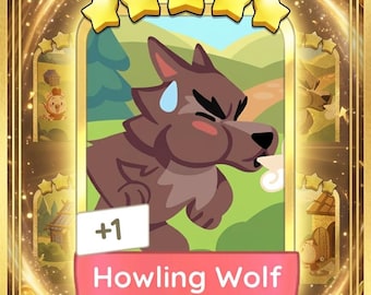Golden Blitz Howling Wolf - Monopoly_Go 5-sterrenstickers - Golden Blitz