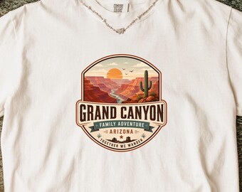Grand Canyon Family Adventure Arizona T-Shirt: Vintage Comfort Colors Tee